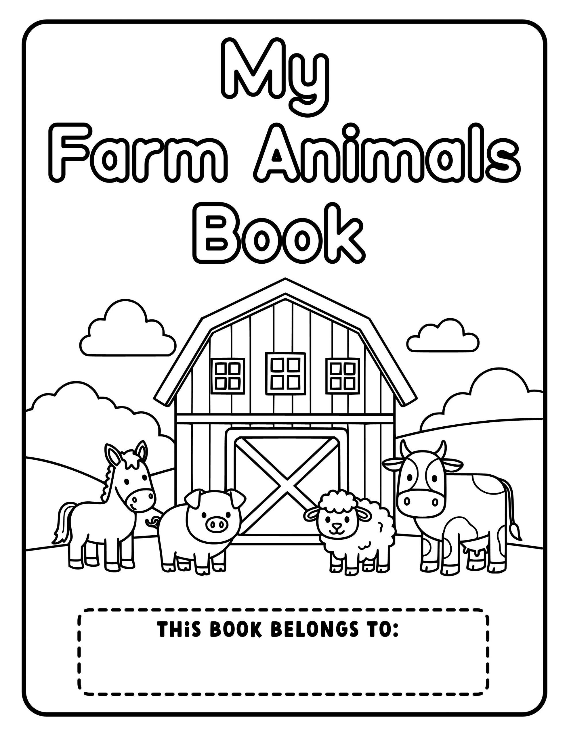 My Farm Animals cover, click on the page to download the PDF.