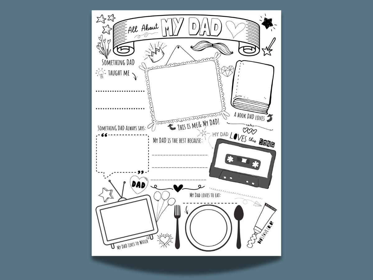 A Father's Day Printable Activity Page - All About Dad.