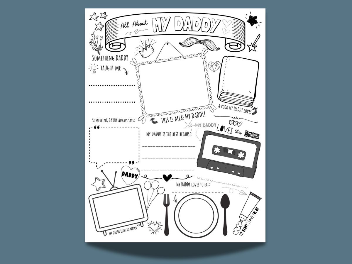 A Father's Day Printable Activity Page - All About Daddy.