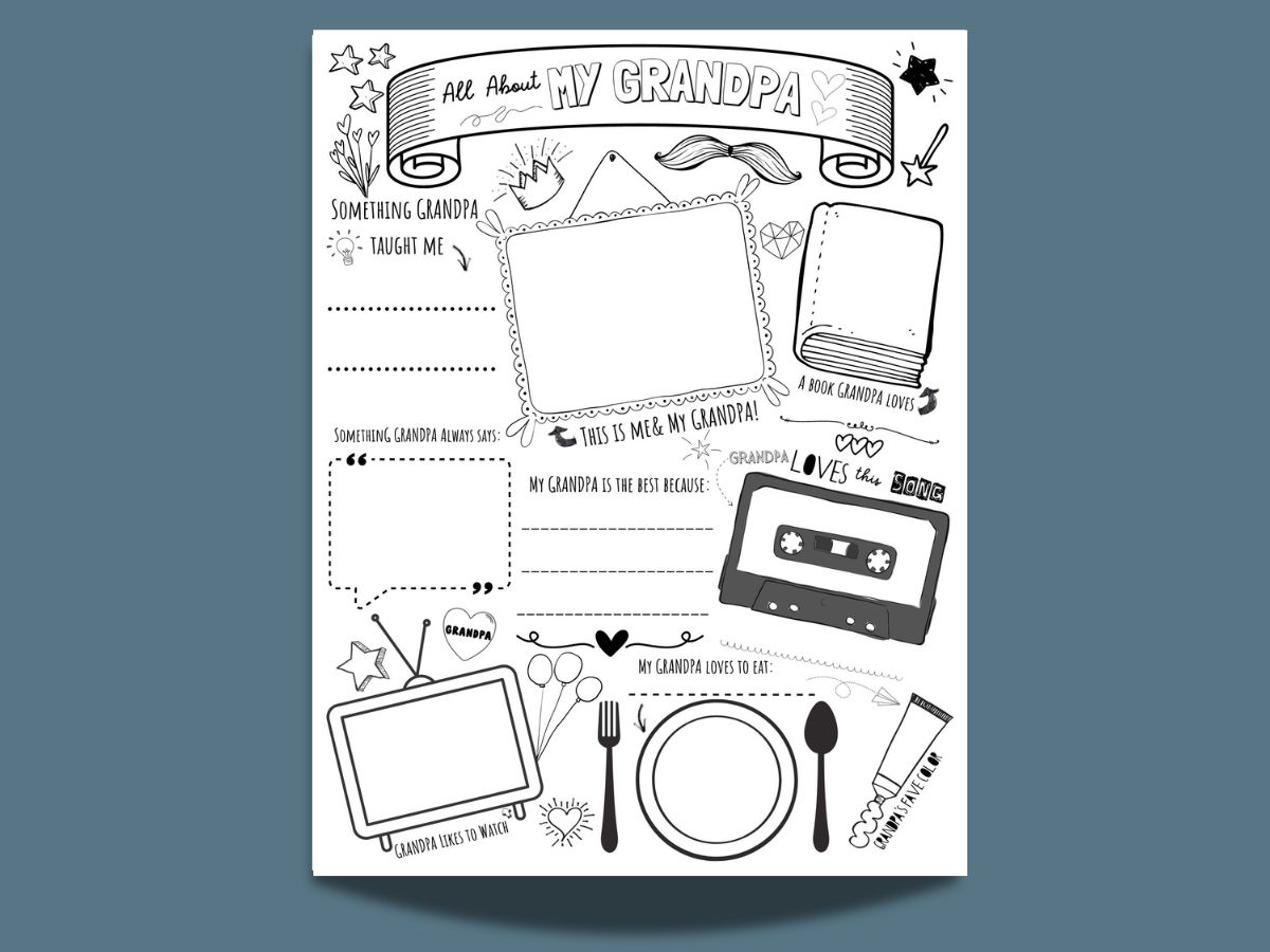 A Father's Day Printable Activity Page - All About Grandpa.