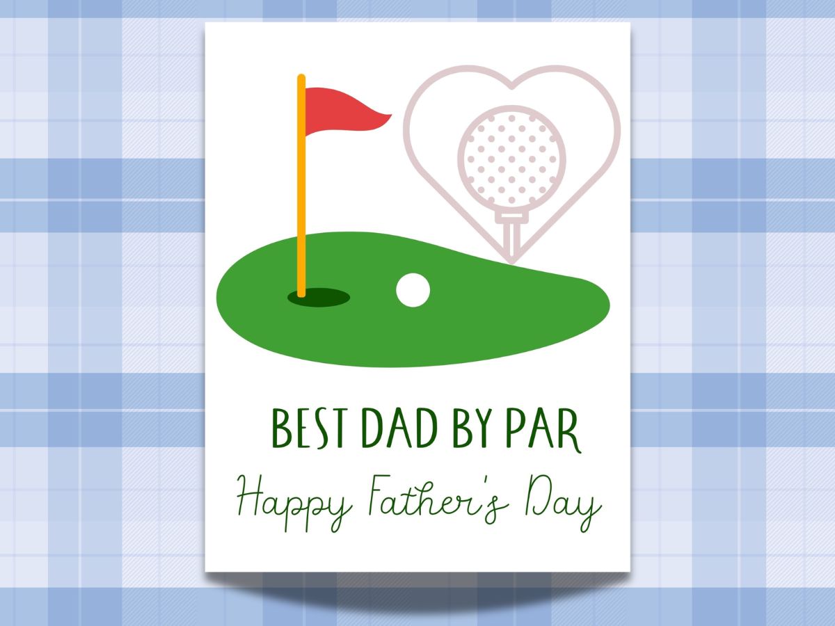 Free printable Father's Day Sign - BEST DAD BY PAR - Happy Father's Day