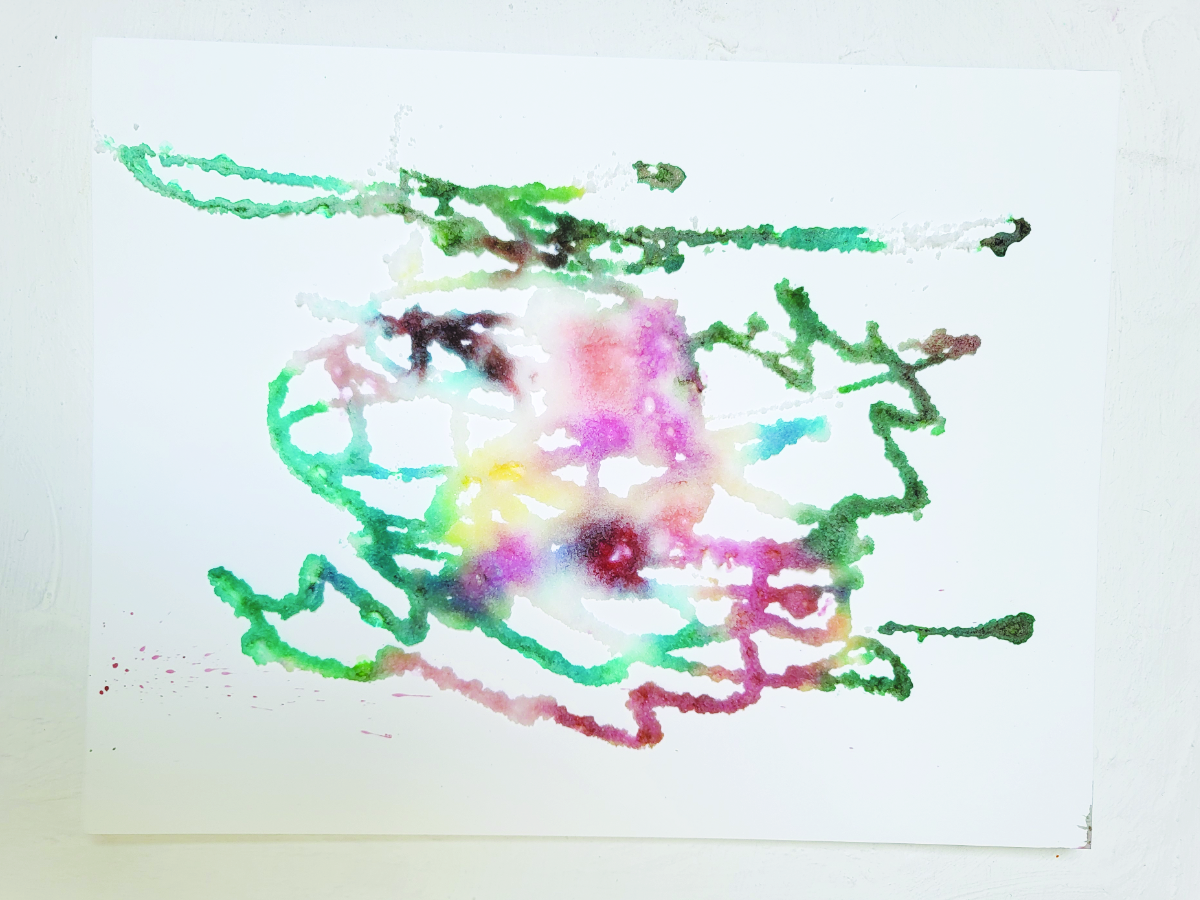 Abstract salt art page. 