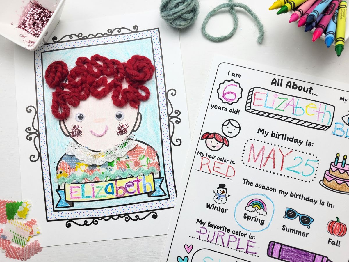 All About Me Portrait Collage Craft for Kids